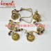 Vintage Theme Golden Brass Bell Hanging String Garland - Set of 6 Small Brass Bells Farm Decoration