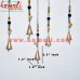 Conical Rustic Tiny Cowbell String with Colorful Glass Beads Wind Chime