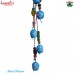 Home & Garden Decoration Wind Bell String of Turquois Blue Round Iron Tin Hand Painted Cow Bells