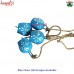 Hand Painted Jute Rope Garland String of 4 Tiny Iron Cow Bells For Garden Home Yard Decoration