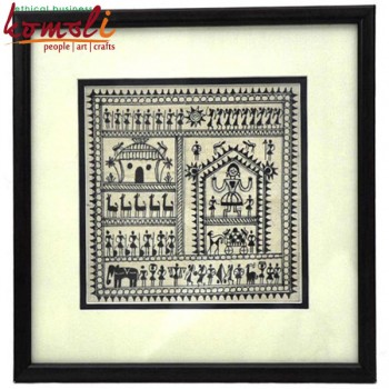 The Hamlet - Tribal Painting - Saura Tribal Art