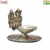 Lakshmi Ganesha Deepak White Metal Return Gifts for Indian Wedding