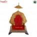 Religious White Metal Meenakari Singhasan - Essence of Every Home