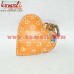 Yellow Puffy Heart - Outdoor Decorative Hanging Heart Made of Iron Sheet - Customized Painting