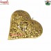 Etched Golden Glittering Iron Sheet Puffy Heart Hanging - Custom Design Size