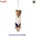 Rustic Puffy Golden Tin Iron Heart Windchime With Bells & Beads For Garden Deck Outdoor Decoration Ornament