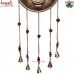 Gappu Iron Sheet Sun Mask with 5 Hanging Rusting Bells Wind Chime Outdoor Decor