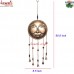 Gappu Iron Sheet Sun Mask with 5 Hanging Rusting Bells Wind Chime Outdoor Decor