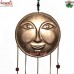Gappu Iron Sheet Sun Mask with 5 Hanging Rusting Bells Wind Chime Outdoor Decor