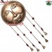 Gappu Iron Sheet Sun Mask with 5 Hanging Rusting Bells Wind Chime Outdoor Decor