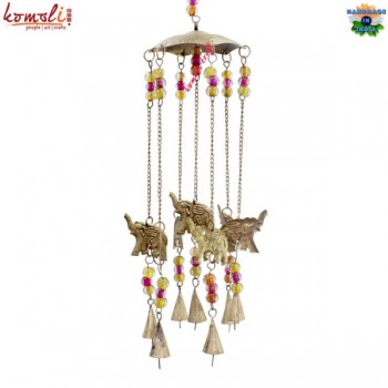 Carousal Type Rusty Elephant Hanging - Handmade Custom Design Metal Sheet Wind Chime