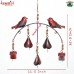 Antique Reproduction Wind Chime - Wrought Iron Hanging Birds and Birds House