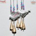 Carousal Type Wind Chime with Hanging Birds and Rustic Bells 