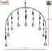 Handmade Arch Type Rustic Vintage Upcycled Cow Bell Wind Chimes With Colorful Glass Beads