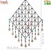 Over Size Diamond Geometrical Wrought Iron Wind Chime Decoration