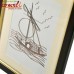 House Boat and Horizon  - Copper Wire Art Depiction