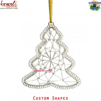 Christmas Tree - Brass Wire Hanging Custom Ornament