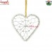 Heart Shape Custom Design Polished Brass Wire Christmas Ornaments Decoration