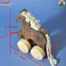 The Cutie Horse - Contrast Color - Creative Wooden Pull Toy - Natural Wooden Finish