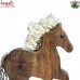 The Cutie Horse - Contrast Color - Creative Wooden Pull Toy - Natural Wooden Finish