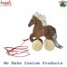 The Cutie Horse - Contrast Color - Creative Wooden Pull Toy - Natural Wooden Finish