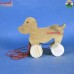 Lovely Puppy - Wooden Pull Toy - Natural Wooden Finish - Safe Wooden Toy