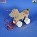 Lovely Puppy - Wooden Pull Toy - Natural Wooden Finish - Safe Wooden Toy