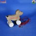 Lovely Puppy - Wooden Pull Toy - Natural Wooden Finish - Safe Wooden Toy