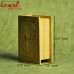 Book Shaped Hand Carved Wooden Box - Small