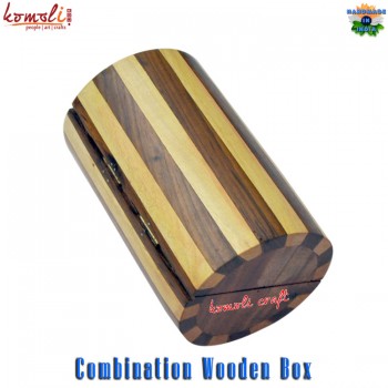 Combination Color Wooden Barrel Keepsake Box