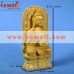 Blessing Buddha Sculpture - Indian Wood Carving Marvel - Single Piece Wooden Sculpture