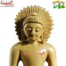 Awe-inspiring Sculpture Statue of Pensive Mahaveera - Single Piece Wood Carving
