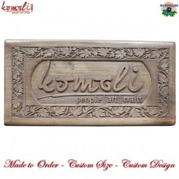 Finest Hands - Komoli Walnut Wood Name Plaque - Many and Any Size