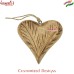 Hand Carved Solid Wood Heart Ornaments, Custom Sizes Designs