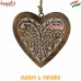 Angel wings solid carved wooden hearts ornaments, custom shapes sizes and designs