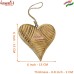 Handcrafted carved solid wood hanging heart ornaments, custom wooden heart decor