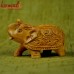 Tiny Miny Intricately Carved Wooden Indian Elephant