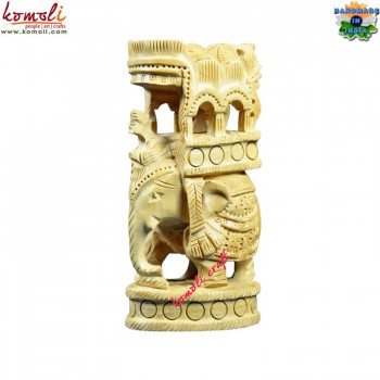 Ambawadi Rajasthani Elephant (Small) - Wood Carving