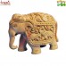 Exemplary Display of Carving - Hand Carved Wooden Indian Elephant