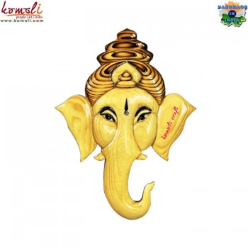 Mask of Ganesha - Amazing Intarsia Art Wooden Wall Decoration Accent