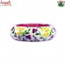 The Colors of Spring - Multi-Color Floral Hand Painted Wooden Bangles Bracelet