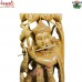 The Eternal Pose of Krishna - Single Piece Wooden Carving Statue