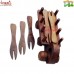 Handmade Creative Wooden Cart and Wooden Fruit Fork Spoons Tableware Utility Item