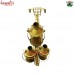 Miniature Replica Wrought Iron Art Golden Bicycle of Milkman with Three Milk Cans Home Decoration