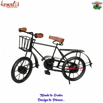 Vintage Theme Miniature Bicycle of Wrought Iron, Ideal for Home Decoration Gifts