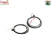Black Metal Silver Inlay Ring Earrings (Small) - Image 2