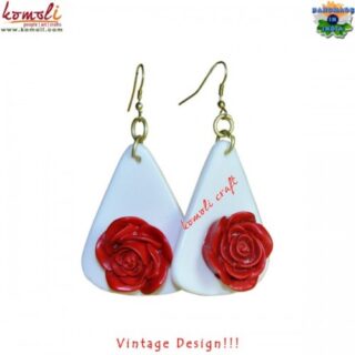 Red Rose Earring