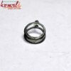 Black Metal Silver Inlay Ring Earrings (Small) - Image 3