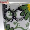 Black Metal Silver Inlay Ring Earrings (Small) - Image 4