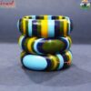 Green Eye Layered Resin Bangle Bracelet - Handmade Jewelry - Image 4